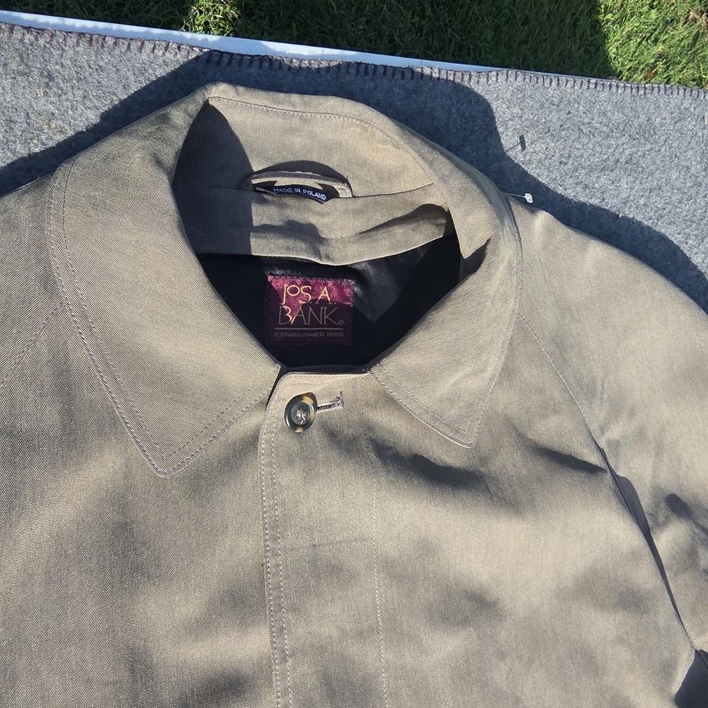 vintage Jos. A. Bank trench/car coat 70%wool R42 H2